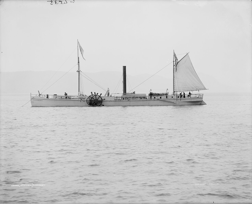 The 1909 replica of the North River Steamboat, the first steamboat to achieve commercial success transporting passengers along the Hudson River